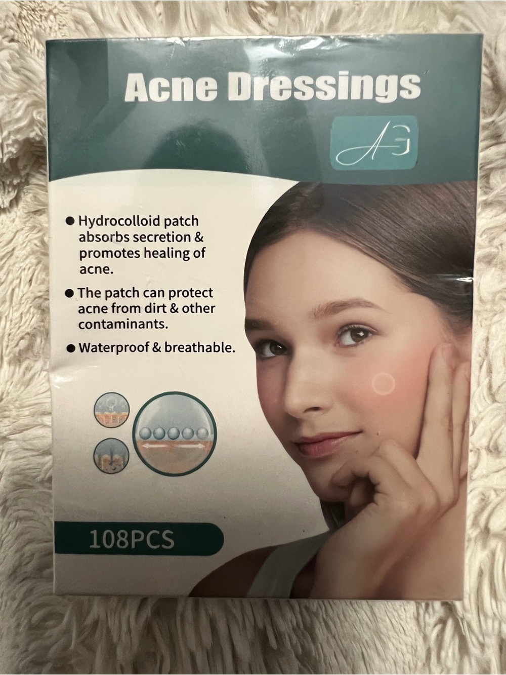 Acne Waterproof Healing Hydrocolloid Patches- Promotes Healing-Exp. 4/20/26~NIB